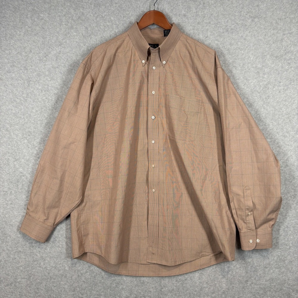 Jos A Bank Travelers Collection Mens XL Mutlicolor Plaid Button Down Dress Shirt